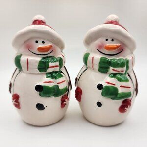 New Young's Snowman 3.5" Salt and Pepper Shakers Christmas Holidays Decorations